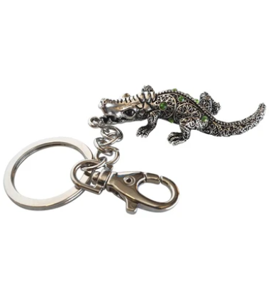 Keyring - Crocodile Silver