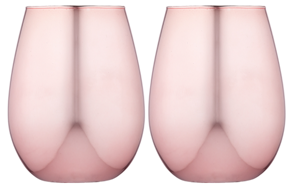 Aurora Rose 2 Pack Glass Tumblers