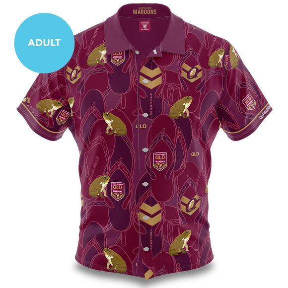 QLD Maroons Adult Hawaiian Shirt