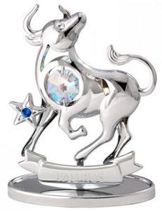 Zodiac Statuette Silver, Asstd Crystocraft