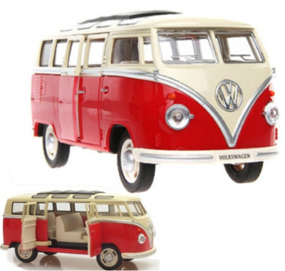 1:24 VW 1962 Classic Bus with Sound and Lights (2 Colours)